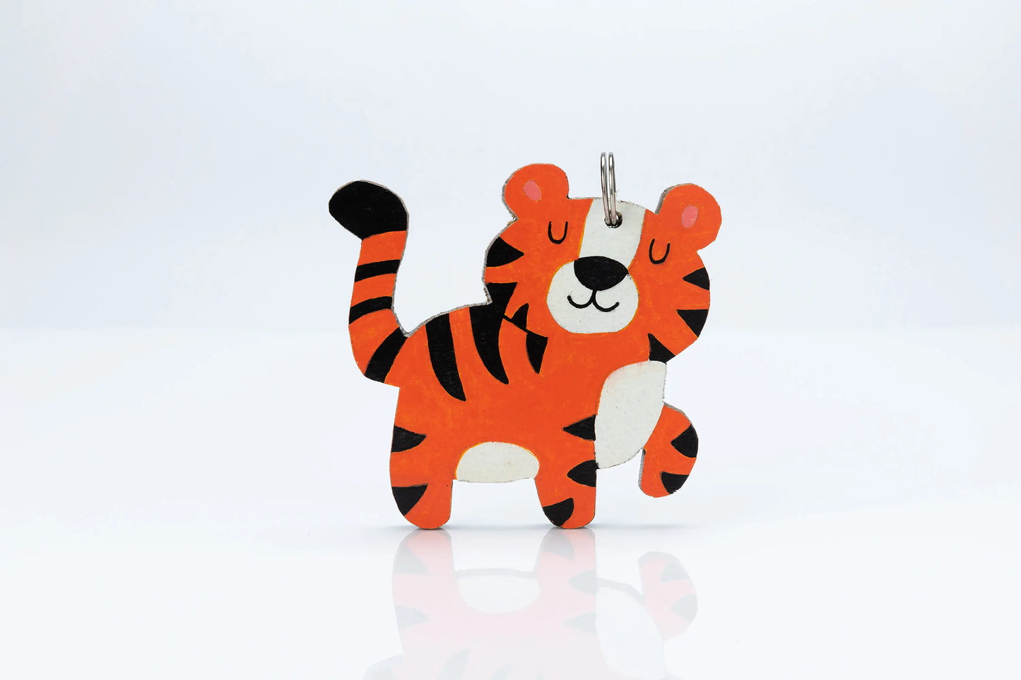 Wooden Animal Bag Tag - "Tori" the Tiger