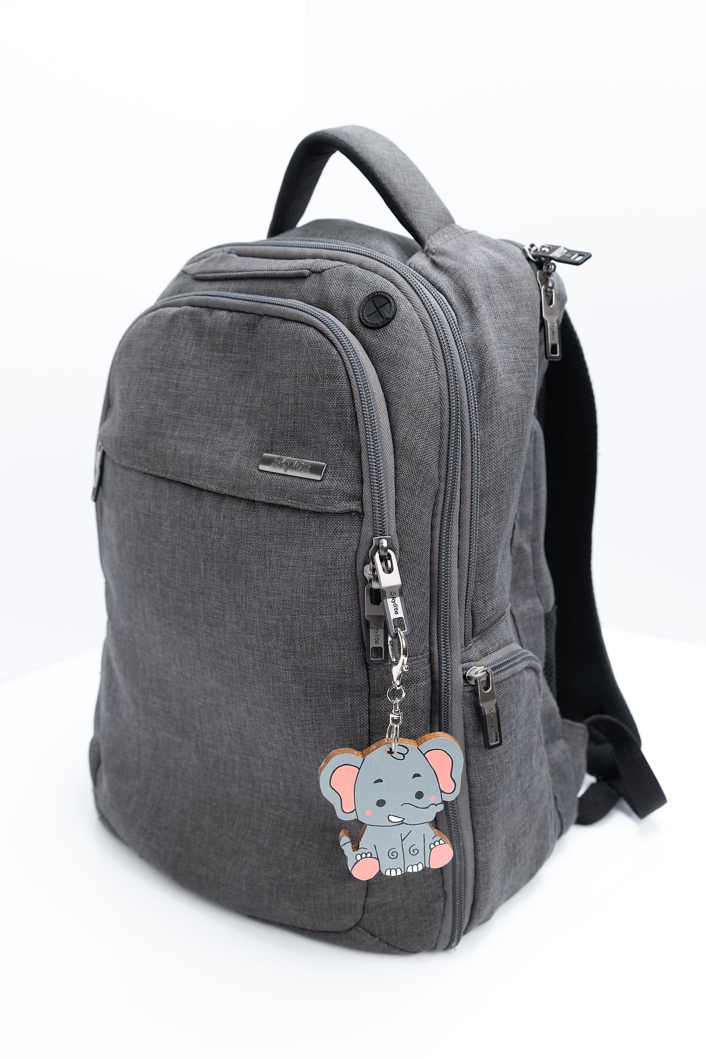 Wooden Animal Bag Tag - "Emmy" the Elephant