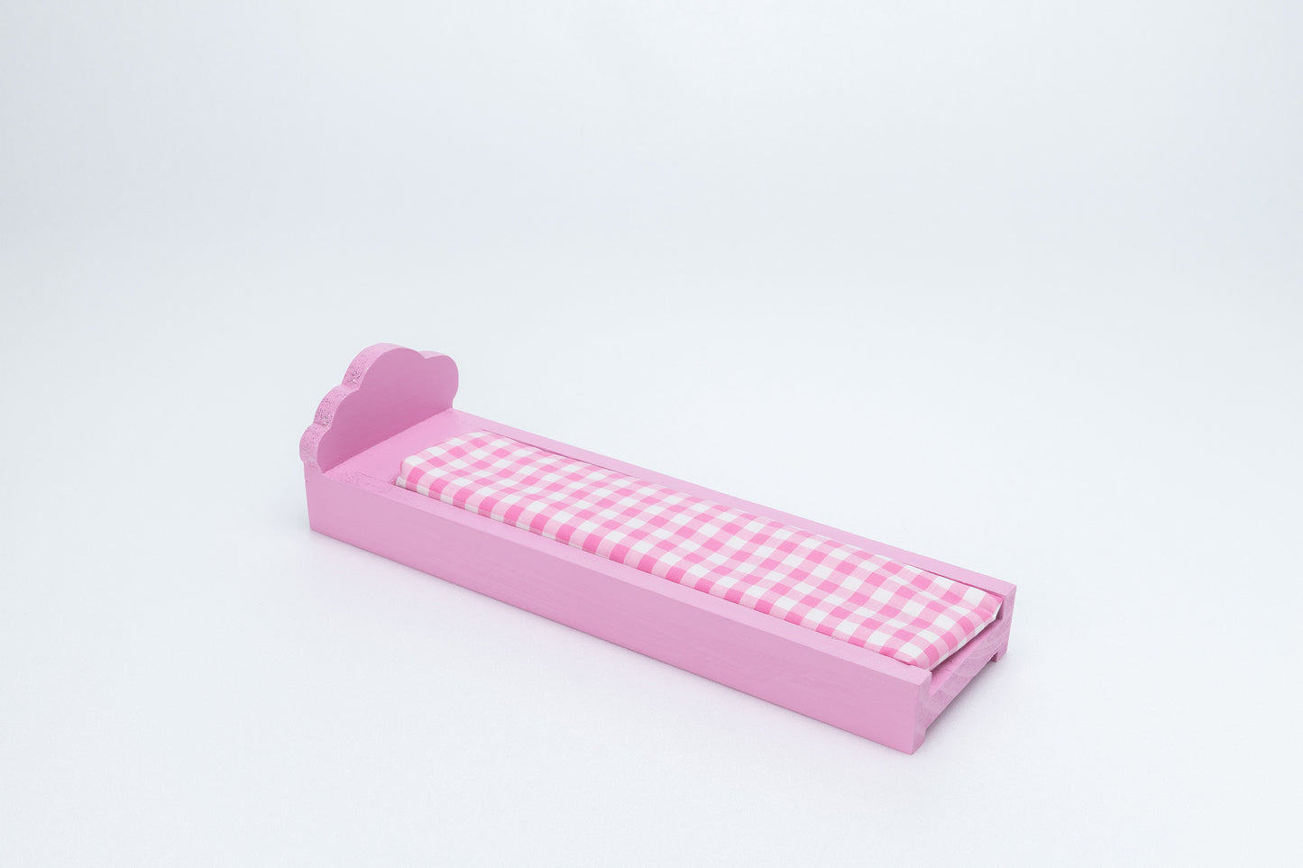 Wooden Barbie furniture - Sweet Single bed - Pink