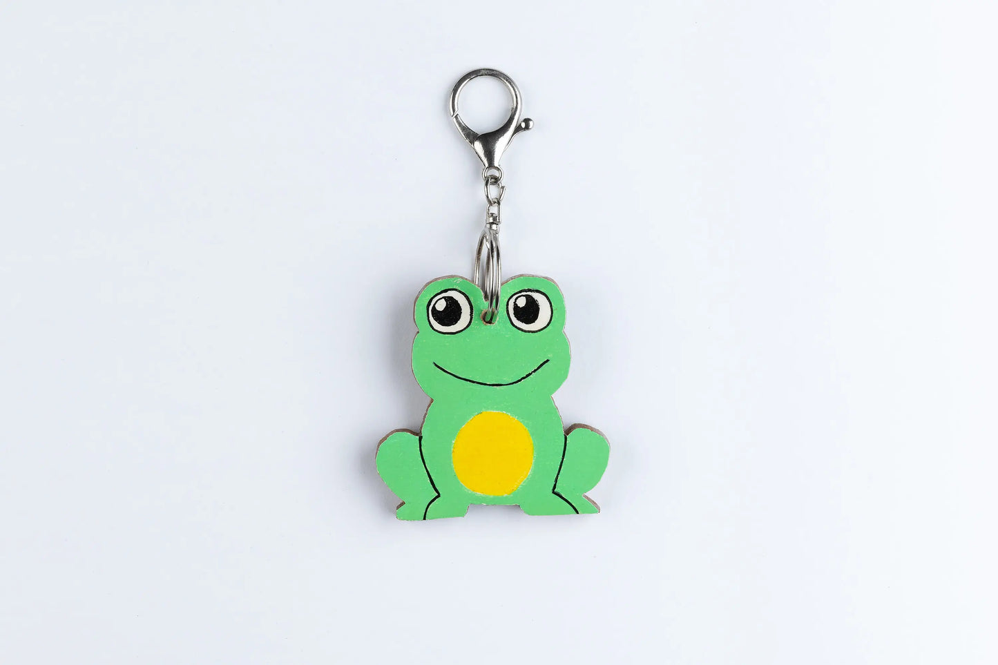 Wooden Animal Bag Tag - "Finley" the Frog