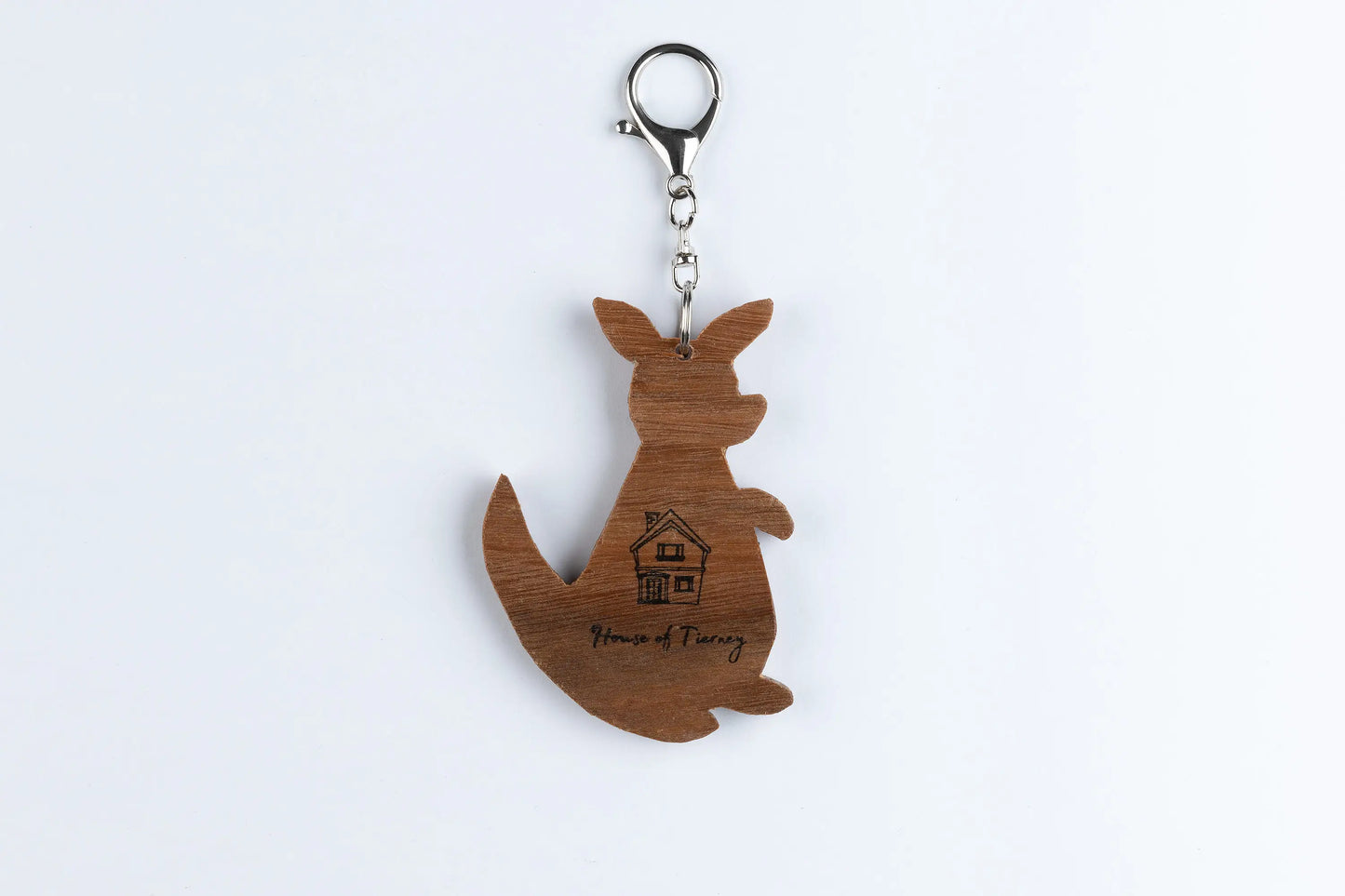 Wooden Animal Bag Tag - "Kerry" the Kangaroo