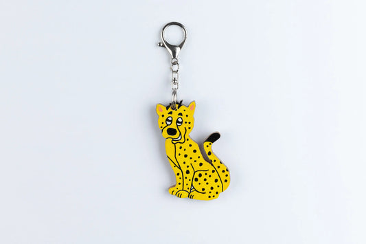 Wooden Animal Bag Tag- "Chase" the Cheetah