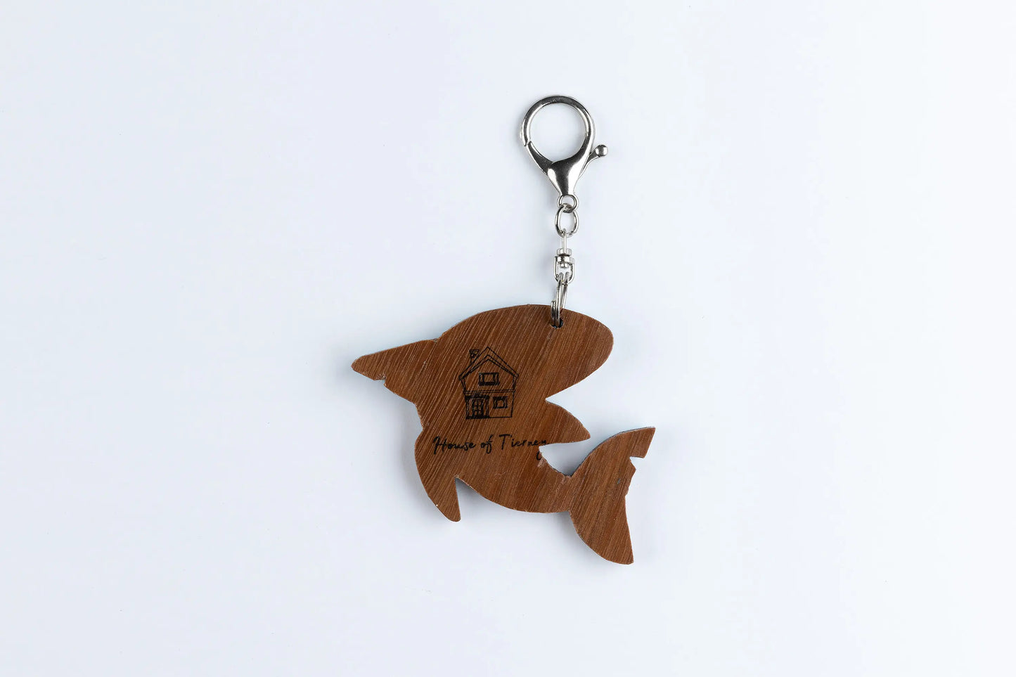 Wooden Animal Bag Tag - "Stevie" the Shark