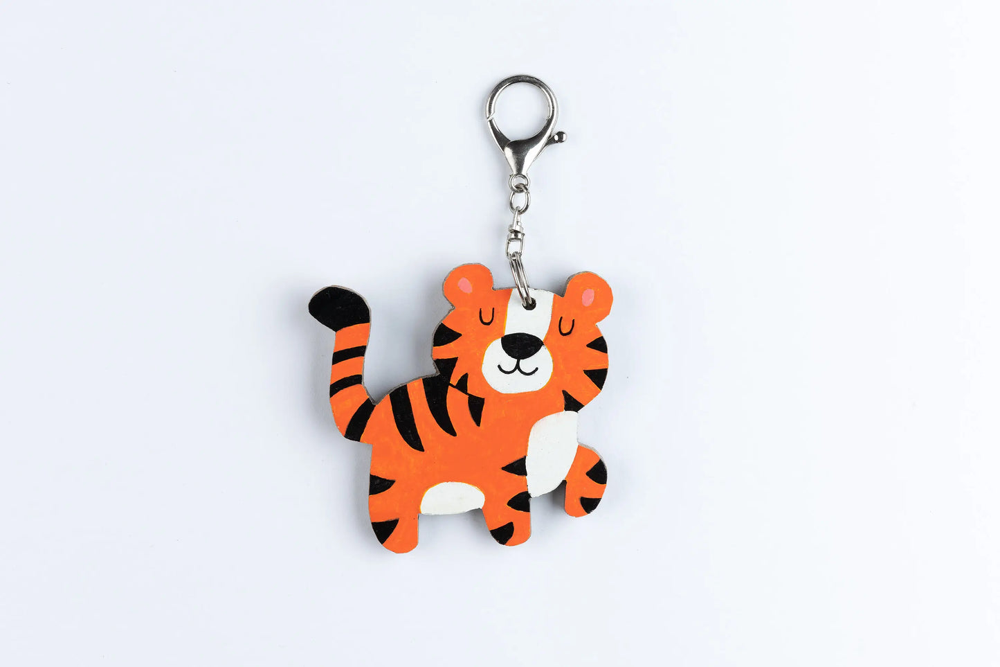 Wooden Animal Bag Tag - "Tori" the Tiger