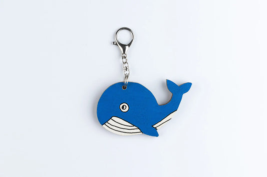 Wooden Animal Bag Tag - "Wally" the Whale