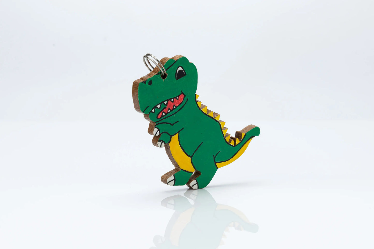 Wooden Animal Bag Tag - "Davey" the Dinosaur