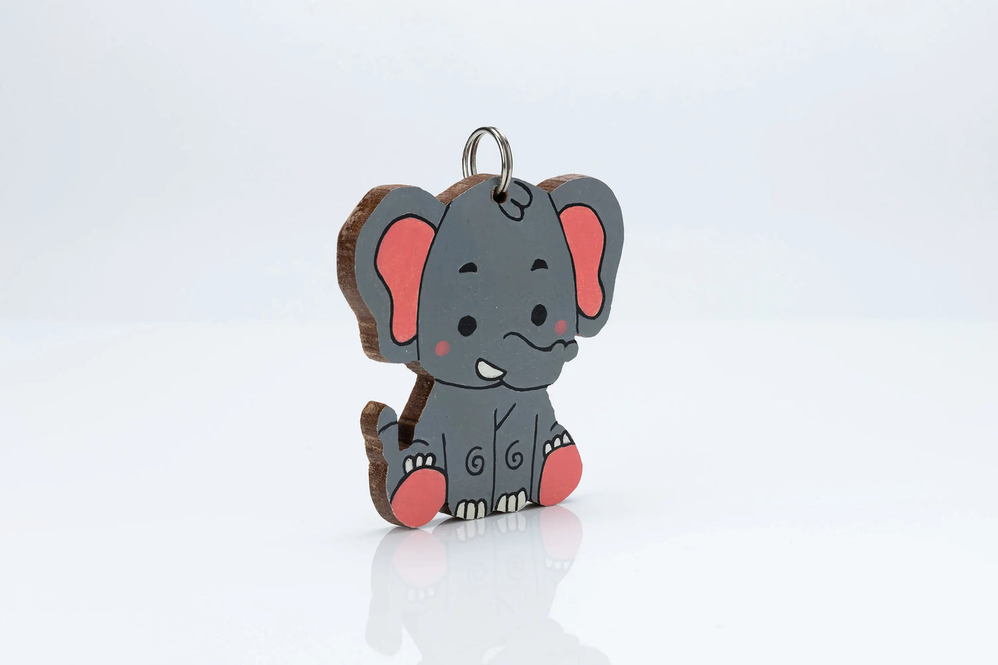 Wooden Animal Bag Tag - "Emmy" the Elephant