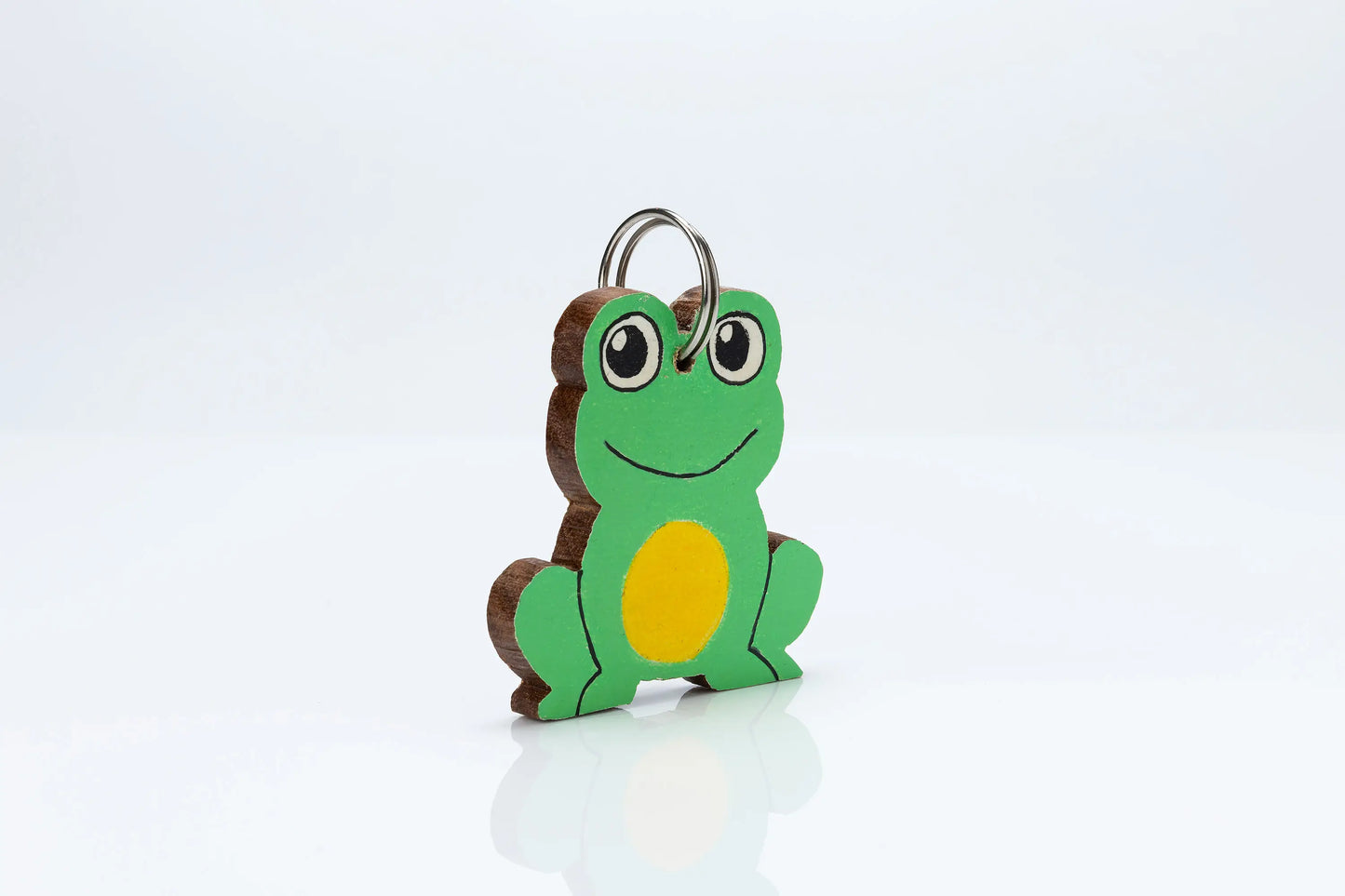 Wooden Animal Bag Tag - "Finley" the Frog