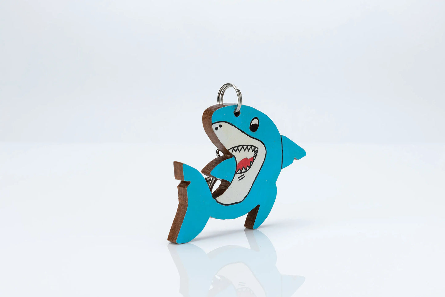 Wooden Animal Bag Tag - "Stevie" the Shark