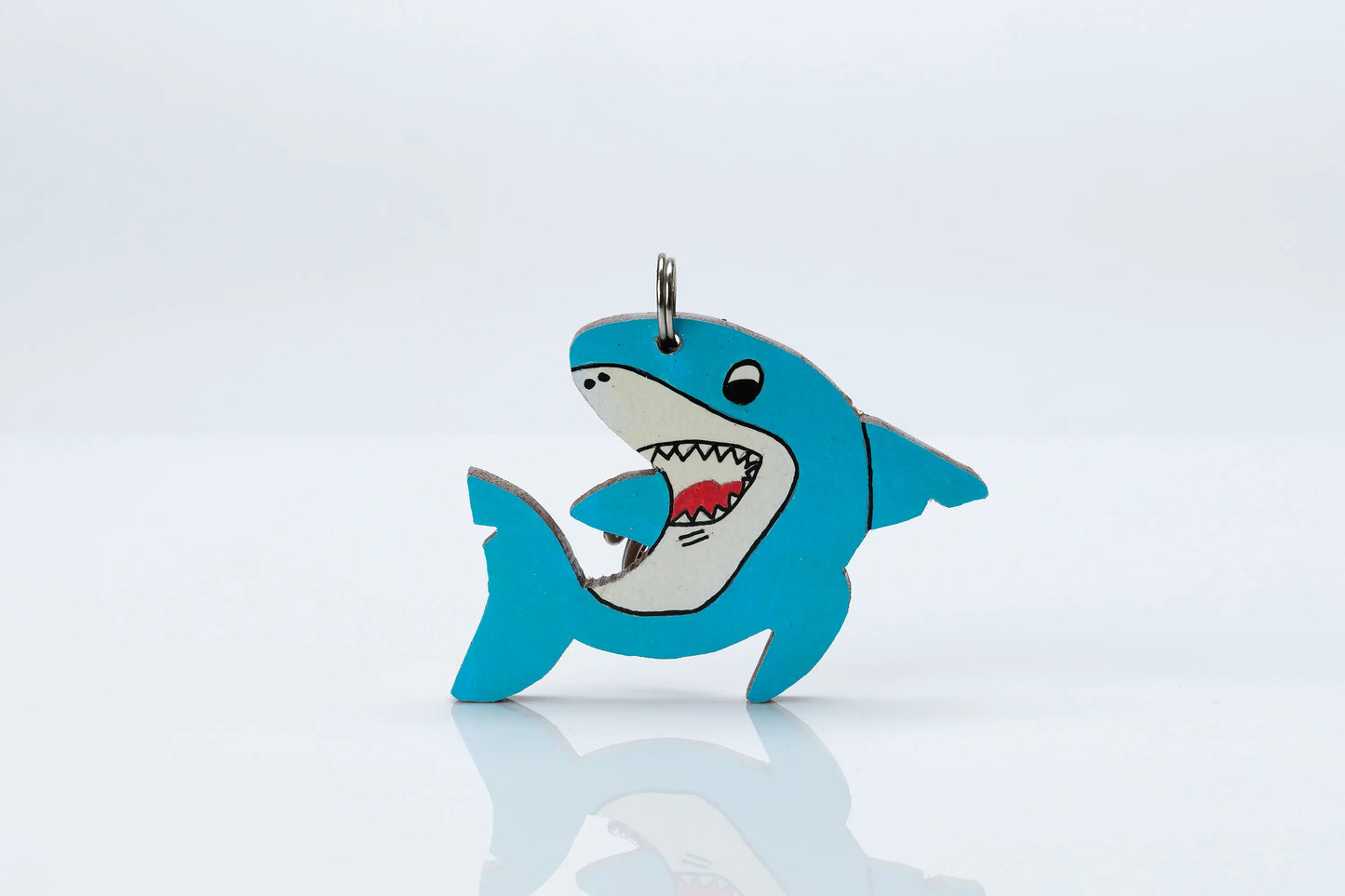 Wooden Animal Bag Tag - "Stevie" the Shark