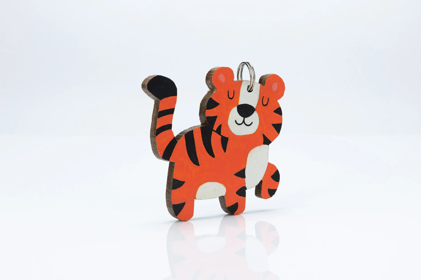 Wooden Animal Bag Tag - "Tori" the Tiger
