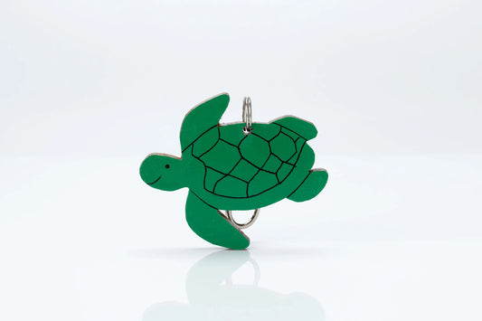 Wooden Animal Bag Tag - "Toby" the Turtle