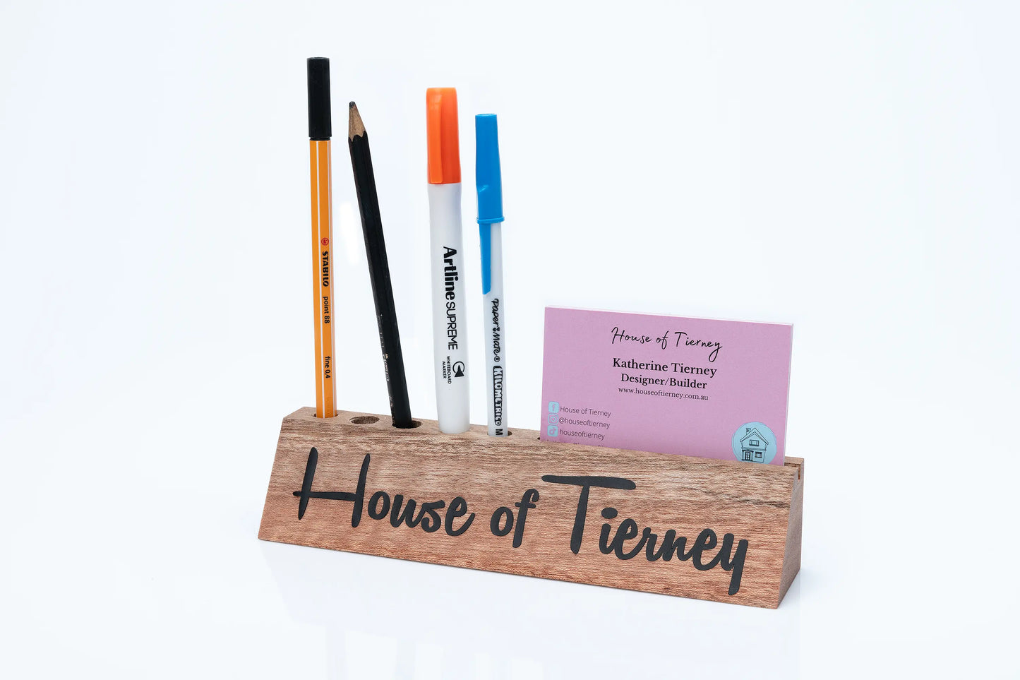 Personalised Pen and Business Card holder